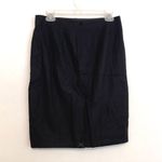 J.Crew NEW NWT Solid Pencil Skirt Black Linen Cotton Knee Length or Midi Work 2 Photo 11