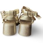 TRARY Platform Sandals, Gold, Lightweight, Adjustable Ankle Strap, Size 6.5 Gold Photo 4