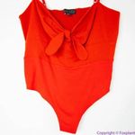 Eloquii NEW ‎ red Tie Front Bustier Bodysuit, women plus size 28 Photo 4