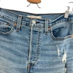 Levi's Wedgie Straight Jeans Distressed Denim Medium Wash Blue Size 30 Photo 8