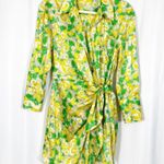 ZARA Blogger Favorite Fave Printed Satin Wrap Mini Dress: Floral Paisley Photo 1