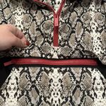 Alala Women's Size XS Red Snake Print 1/4 Zip Windbreaker Jacket Athleisure NWT Photo 1