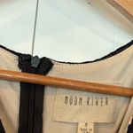 Moon River ‎ Black And Neutral Lace Up Neckline Dress Size Medium Photo 4