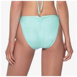 PQ SWIM PILYQ Bikini Bottoms SZ Large NWT Divine Tie Side Full Aqua Blue Shimmer Photo 1