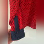 Free People  Horse Print Flowy Half Buttoned
Collared Blouse Flowy Equestrian SM Photo 3