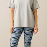 LuLaRoe Abstract Print Blue Gray Leggings Women’s One Size Stretch Photo 0