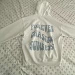 Forever Chasing Sunsets white and blue hoodie Size M Photo 1