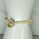 Seashell Swirl Shell Beaded Stretch Bracelet Photo 1