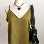 A New Day Olive Green Cami Tank Top Y2K 2000s Layering Boho 90s Vintage Medium Photo 0