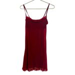 Cosabella L Semi Sheer Lingerie Slip Dress Wine Red Lace Trim Italian Sleepwear Photo 10