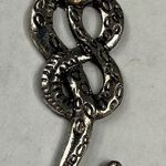 Snake Skull Pendant Charm for Necklace Silver Color Metal Goth Photo 5