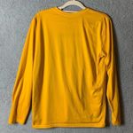 Nike  Long‎ Sleeve Tee T-Shirt Womens Large Yellow Dri-Fit Athletic Cut Photo 2