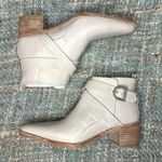 Free People Women's Back Loop Ankle Buckle Pointed Toe Booties in Bone Photo 5