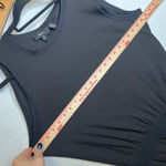 Theory  Black Sleeveless Wide Leg Jumpsuit Elastic Waist Pockets Size L Photo 11