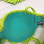 Aerie Blue Yellow Bright Ruffle 2 Piece Bikini Swim Suit New 34A XS Photo 5