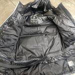 Volkl Womens Black Puffer Jacket Hooded Logo Print Full Zip Sz 10 Ombre ski ec Photo 7