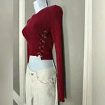 Forever 21  Women's Berry Cropped Top Sweater (482) Photo 4