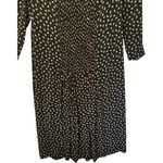 Vtg Neiman Marcus Black Paisley Shirred Secretary Dress sz 10 Modest Union 80s Photo 8