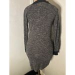 Max Studio Grey Color Block Crewneck Sweater Dress S Cozycore Minimalist Winter Photo 2