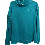 Old Navy  Hoodie Womens Large Blue Teal Heather Active Go-Dry Thumbholes Thin Photo 0