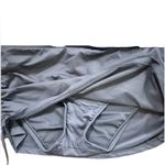 Bisou Bisou Swim Skirt Gray  Brief Attached Side Ruched Swimwear Medium Photo 1