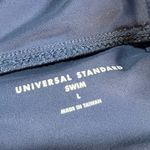 Universal Standard Swim Tie Back Bikini Top Blue Vneck Size L / 22-24 New Photo 4