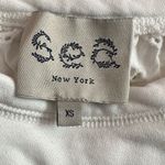 Sea New York XS Women's Crew Neck Eyelet Back Sweatshirt White Cotton Photo 2