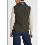 Anatomie Womens Printed Fallon Vest Puffer Knit Back Camo Print Wool Blend L Black Size L Photo 2