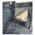 American Eagle  Shorts Womens 4 Blue Denim Mom Short High Rise Frayed Hem Stretch Photo 2