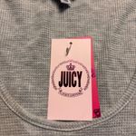 Juicy Couture Grey Y2K Style Crown Long Sleeve Thermal Ribbed Top Women Med NWT Photo 1
