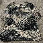 JM Collection  Black and Cream Abstract Top (R1) Photo 0