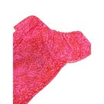 VICI One Shoulder Ruffle Dress Pink Orange Animal Print Sleeveless - Size Med Photo 6