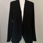 Lulus Miss Punctuality black lightweight open-front blazer size M Photo 1