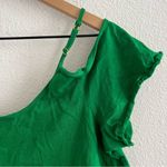 San Lorenzo Green Cold Shoulder Summer Cover Up 100% Cotton Medium Photo 4