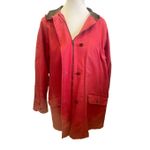 Talbots Vintage Women’s Red Field Coat Hooded With Detachable Wool Lining-RARE Photo 4
