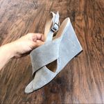 Banana Republic  • Cross-band Wedge Sandal grey suede heel crisscross slingback Photo 7