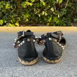 Valentino Garavani Valentino Rockstud textured leather ankle-wrap espadrille flat sandal IT 39 US 9 Photo 8