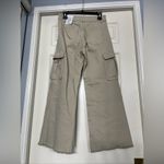 Dex Super High‎ Rise Khaki Milly Culotte Wide Leg Cargo Jeans Tan Size 26 Photo 2