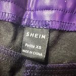 SheIn Purple Faux Leather Pants Size XS PETITE LSU TCU VIKINGS Photo 3