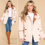 BLANK NYC  “Out Of Town” Sherpa Jacket Size Small NWT Cream/Tan NWT Photo 3