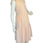 Calixta Gorg Pink Plaid Ruffle Dress Size Small .#87 White Photo 8