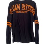 William Paterson Long Sleeve University Top Unisex Size Medium Soft College Top! Black Photo 1