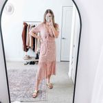 Faithfull the Brand Faithful the Brand Revolve Maple Pink Plaid Cut Out Midi Dress 2 Photo 4