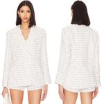 MISA Los Angeles Penny Tweed Blazer Jacket Women's XS Winter White Career NWT Photo 1