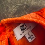 Juicy Couture Red Orange Shimmer Cut Out Cold Shoulder Bodycon Dress Photo 10