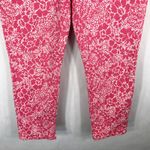 Talbots  Size 6 Jeans Slim Crop Pink White Floral Print‎ Stretch Skinny 1134 Photo 4