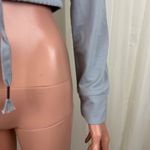 New Mix NWOT  Long Sleeve Zipper Front Cropped Hoodie Sweatshirt Sz MD Gray Photo 9