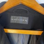 Gallery Trench Coat Single Breasted Longline Classic Black Neutral Minimal MD* Photo 9