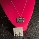 Sterling Silver Spooky Season Ouija Board Necklace  925 Planchette Earrings emo Photo 7