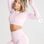 Womensbest Matching Seamless Leggings And Long sleeve CropTop Photo 5